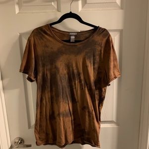 H&M Brown Tie Dye T-Shirt